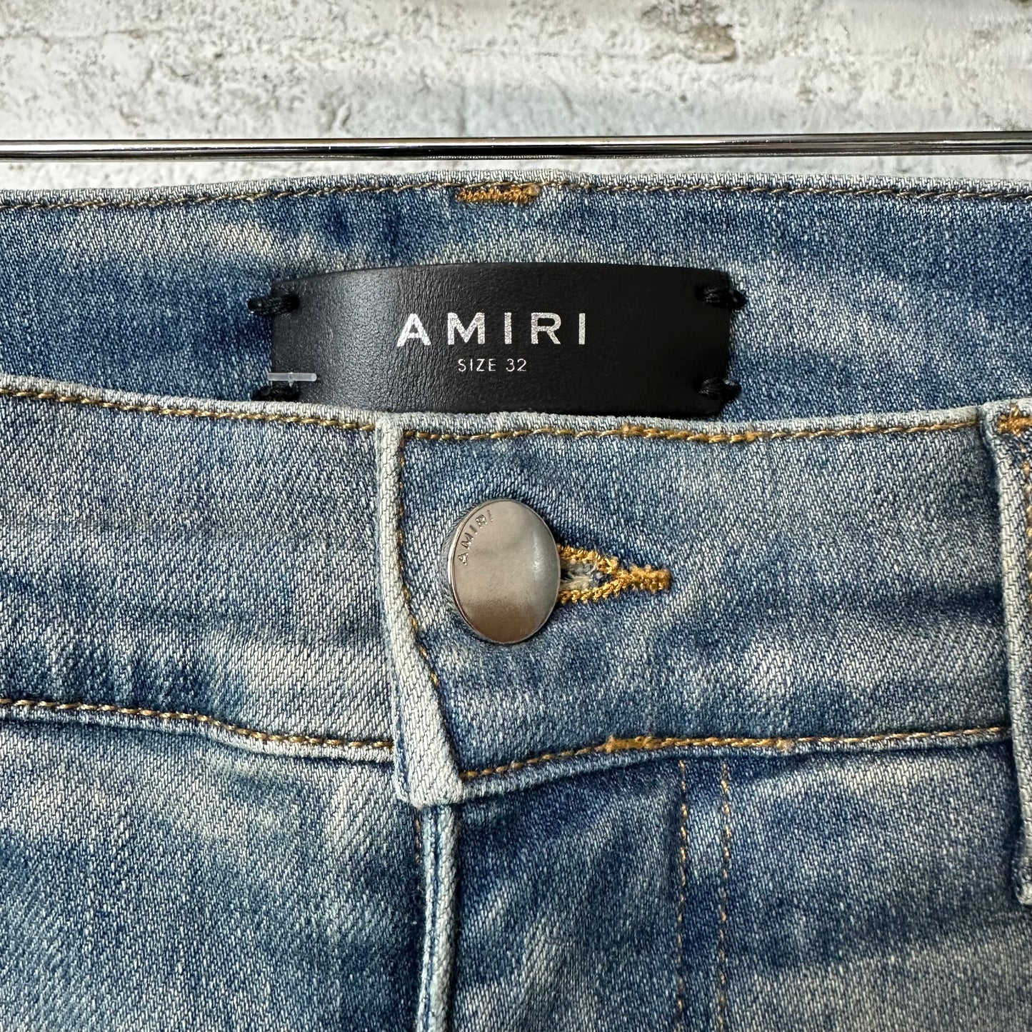 Amiri Plain Acid Blue Denim Jeans Sz 32