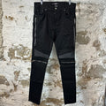 Amiri MX2 Black Patch Black Denim Jeans Sz 33