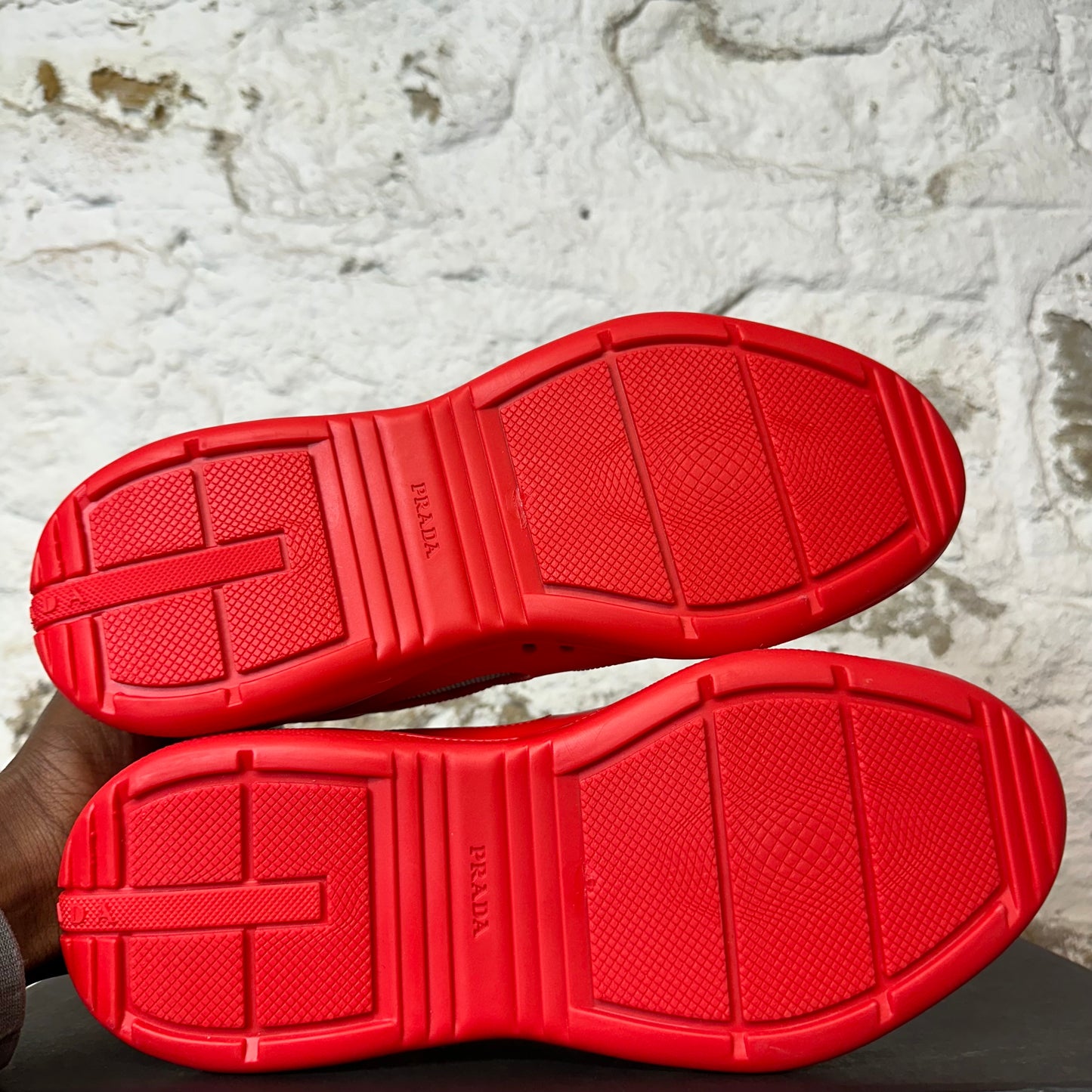 Prada Americas Cup Rosso Rubber Sneaker Sz 7 (40) DS