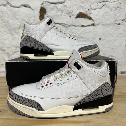 Air Jordan 3 White Cement Reimagined Sz 8