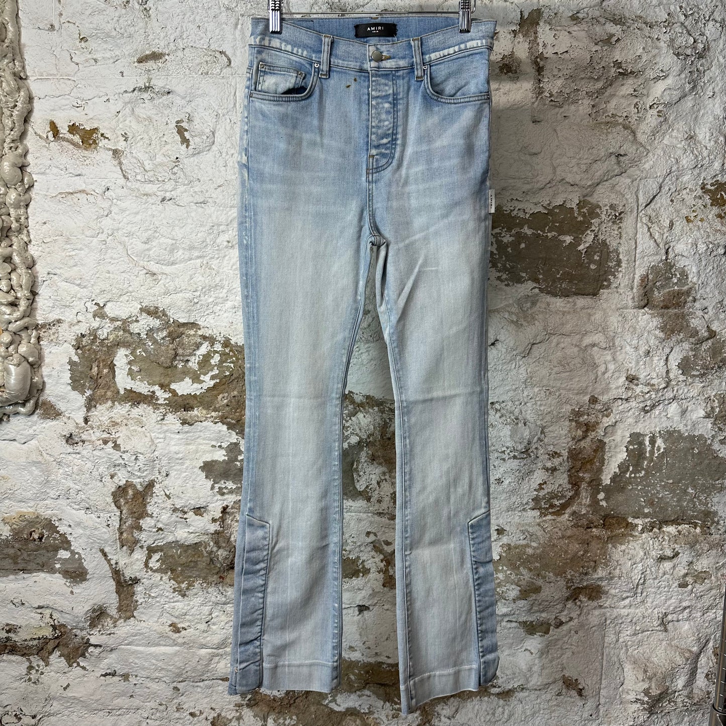 Amiri Plain Light Blue Flare Denim Jeans Sz 28