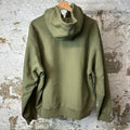 Supreme Khaki Green Box Logo Hoodie Sz M