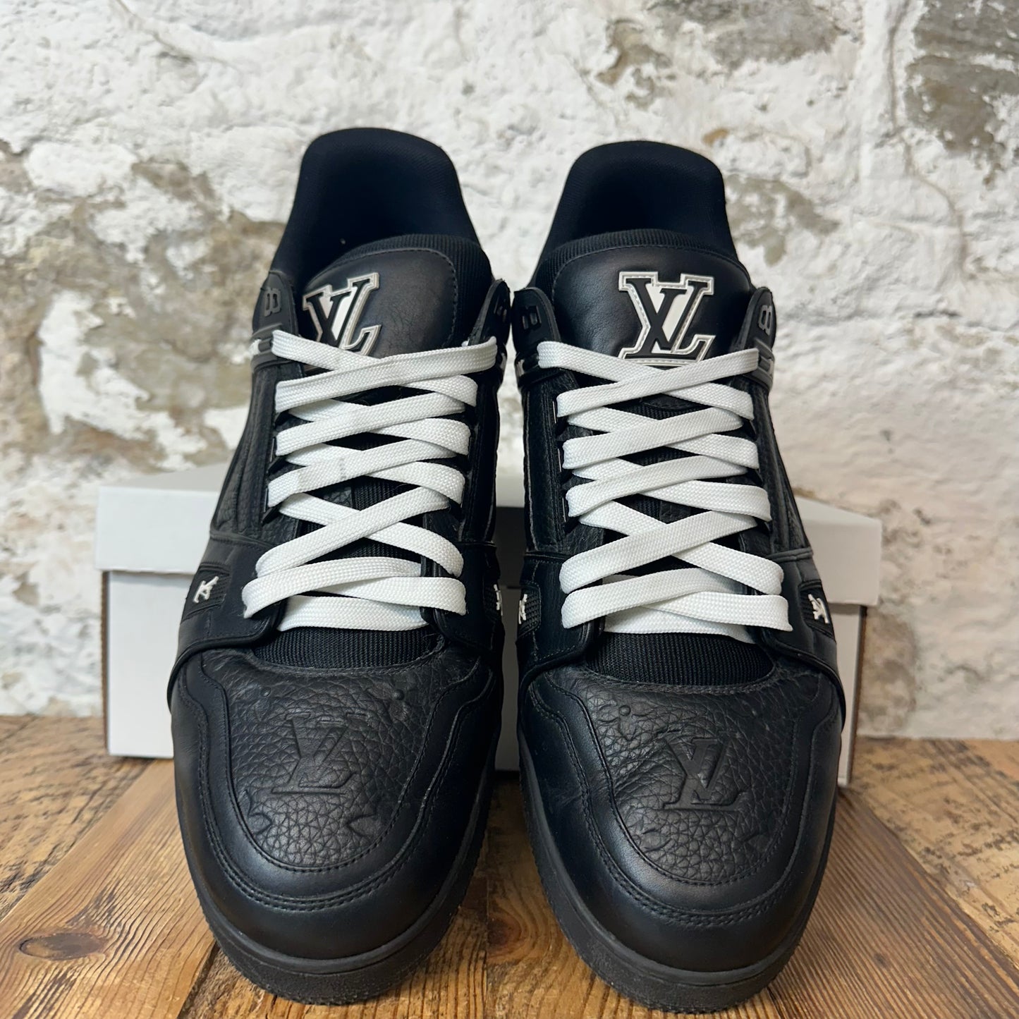 Louis Vuitton Triple Black Trainer Sneaker Sz 12.5 (11LV)