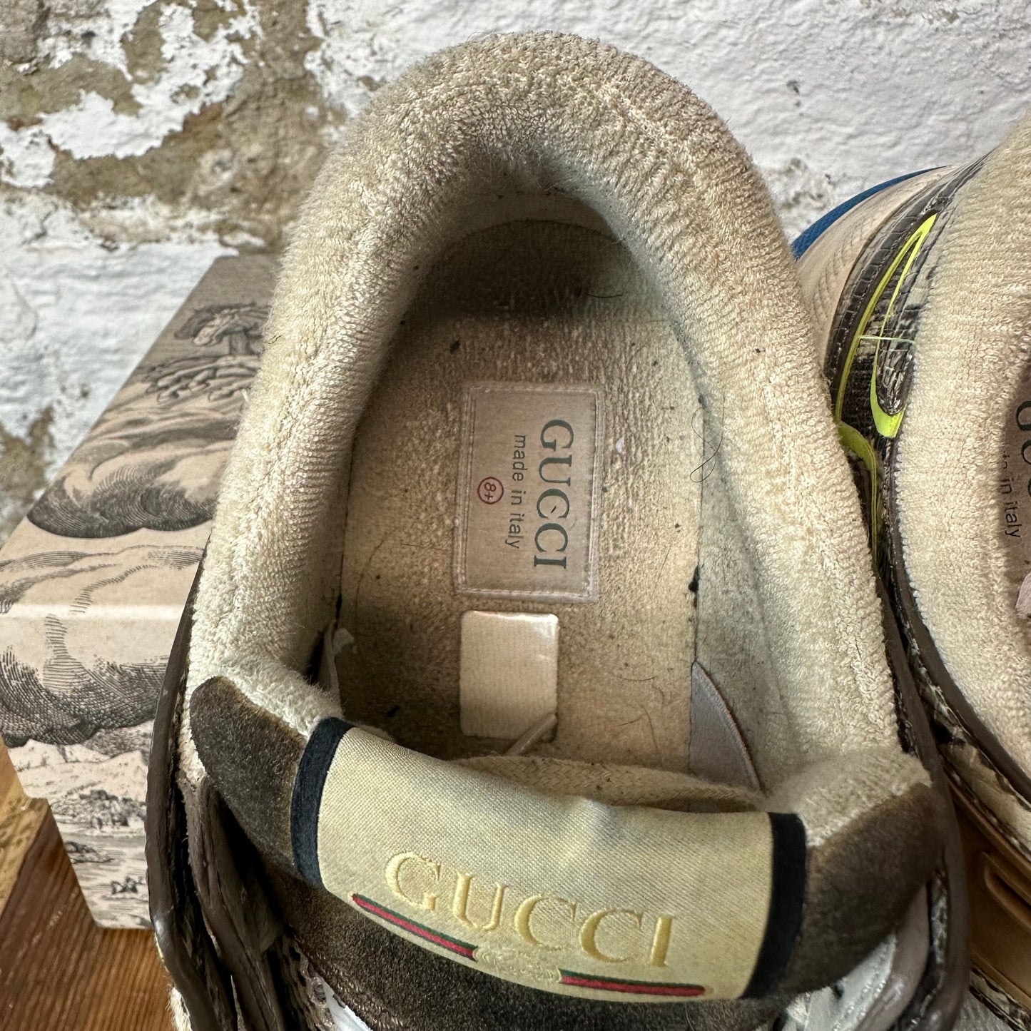 Gucci Ultrapace Brown Snakeskin Sz 8.5