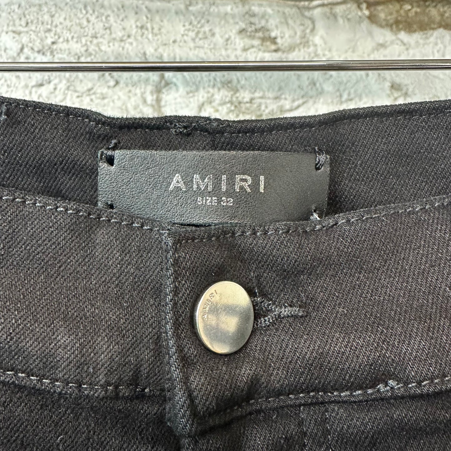 Amiri Plain Black Flare Denim Jeans Sz 32