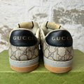 Gucci Beige Ebony GG Monogram Screener Sneaker Sz 11