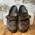 Louis Vuitton Brown Patent Monogram Mule Sz 6.5 (39)