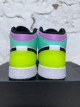 Air Jordan 1 Mid Pastel Black Toe Sz 6.5Y