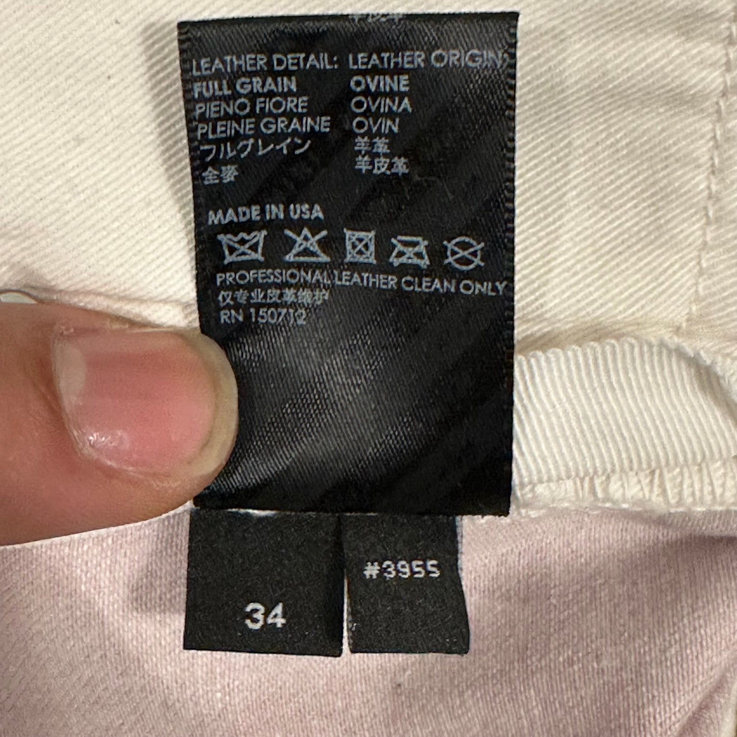 Amiri MX1 Pink Leather Pink Denim Jeans Sz 34