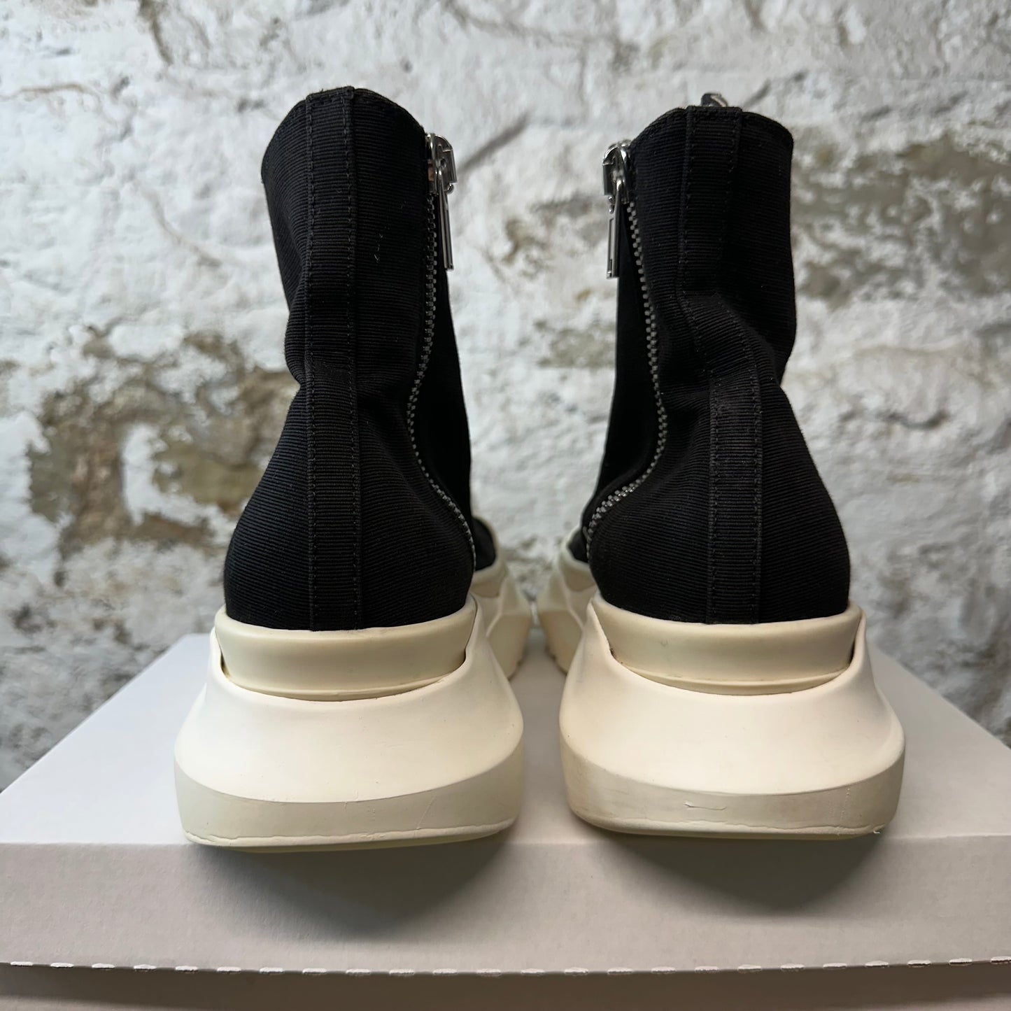 Rick Owens High Penta Abstract Black Milk Sneaker Sz 8 (41)