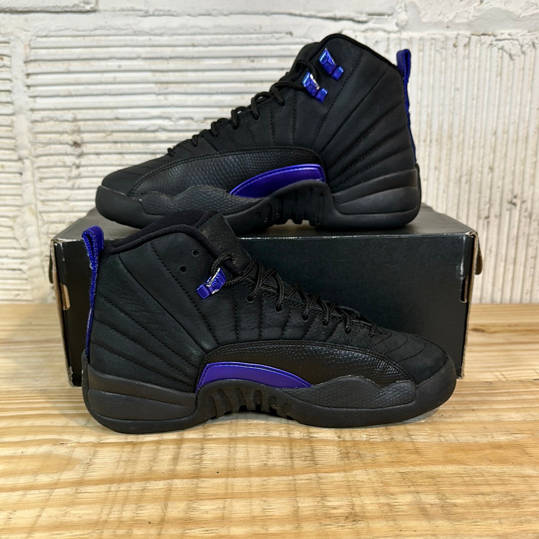 Air Jordan 12 Black Dark Concord Sz 5Y