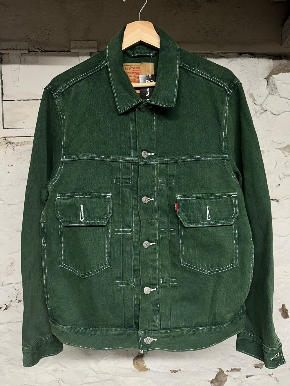 Levis Denim Tears Diaspora Green Denim Jacket Sz M