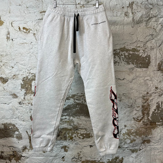 Chrome Hearts Matty Boy Flame Gray Sweatpants Sz L