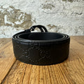 Gucci Black GG Monogram Embossed Belt Sz (95/38) W/ Box