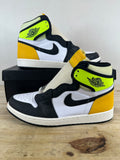 Air Jordan 1 High White Black Volt University Gold Sz 11 DS