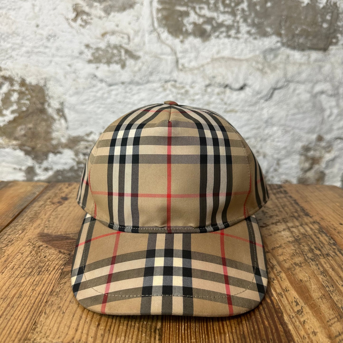 Burberry Tan Plaid Hat Sz M