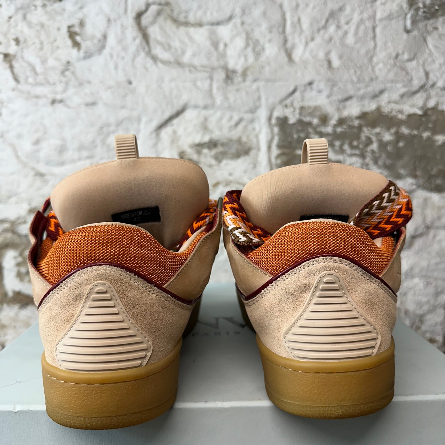 Lanvin Curb Multicolor Lace Pale Rose Sneaker Sz 9 (42)