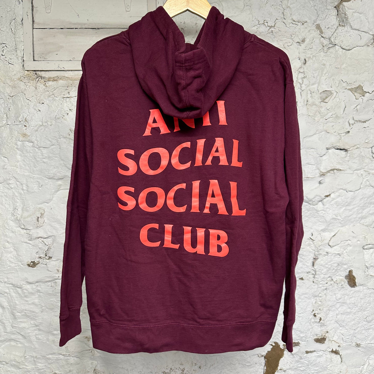 Anti Social Social Club Maroon Hoodie Sz S