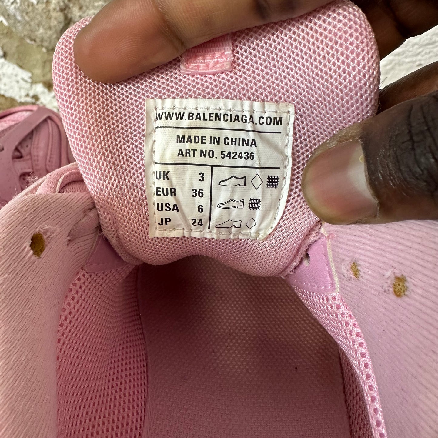 Balenciaga Track Runner Pink White Sz 4.5 (36) No Box