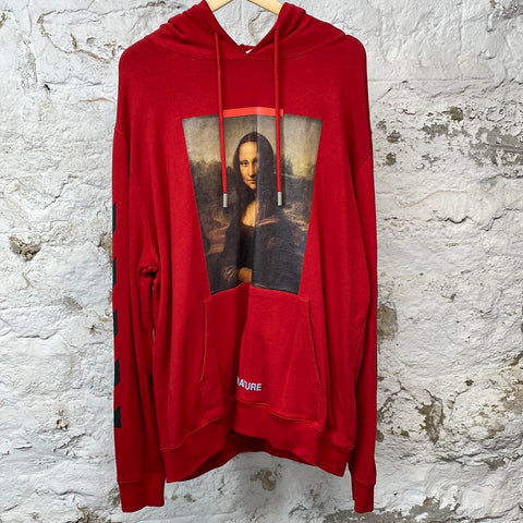 Off White Mona Lisa Red Hoodie Sz XL