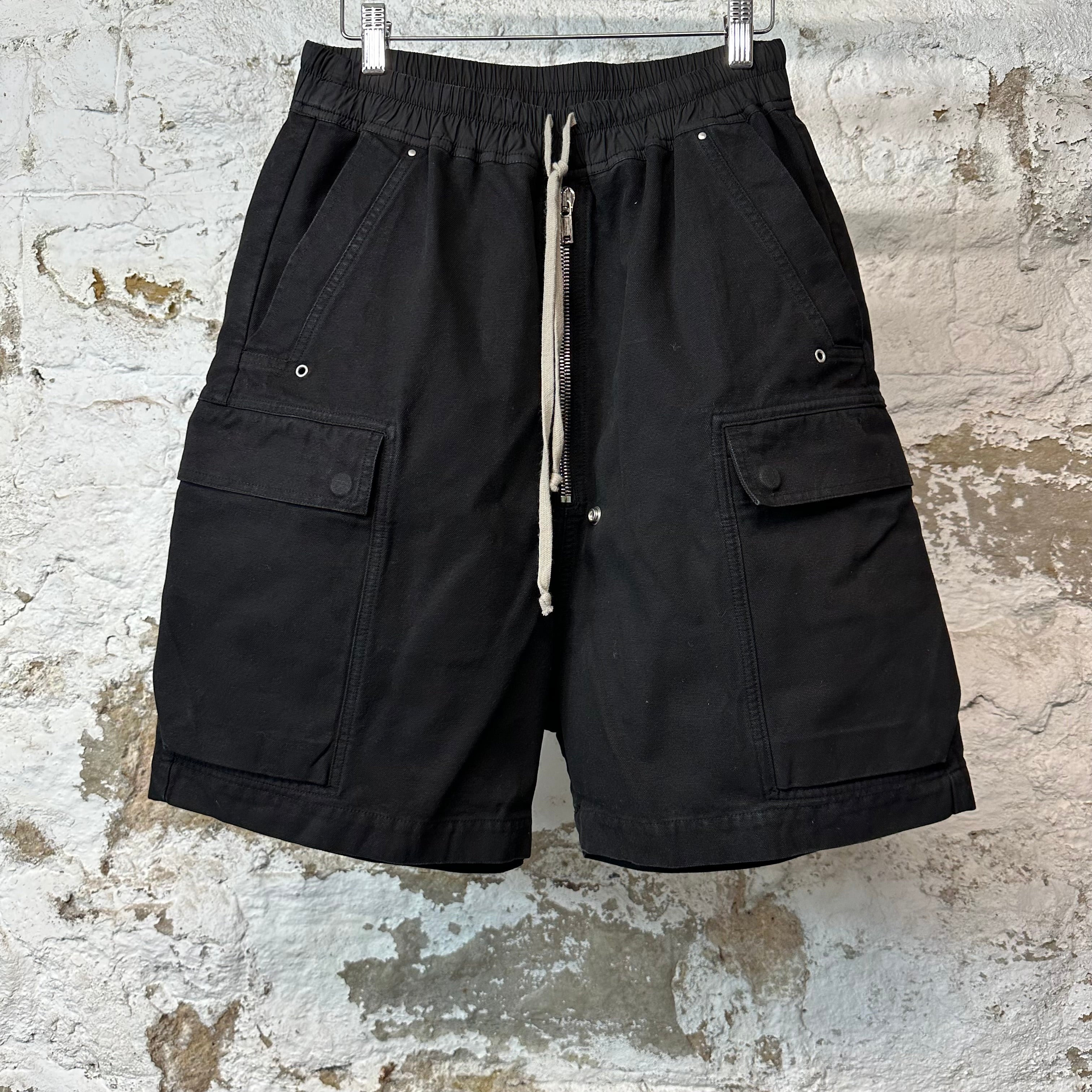 Rick Owens Cargo Bela Shorts Black Sz S