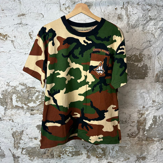 Chrome Hearts Matty Boy Caution T-shirt Camo Sz XL