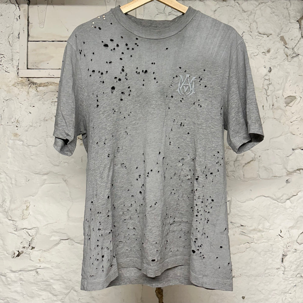 Amiri Distressed Grey T-Shirt Sz XS