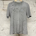 Amiri Distressed Grey T-Shirt Sz XS