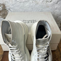 Alexander Mcqueen Spellout Tread High Boot White Sz 8 (41)