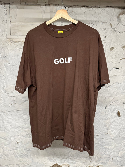 Golf Wang Spellout Brown T-Shirt Sz 2XL