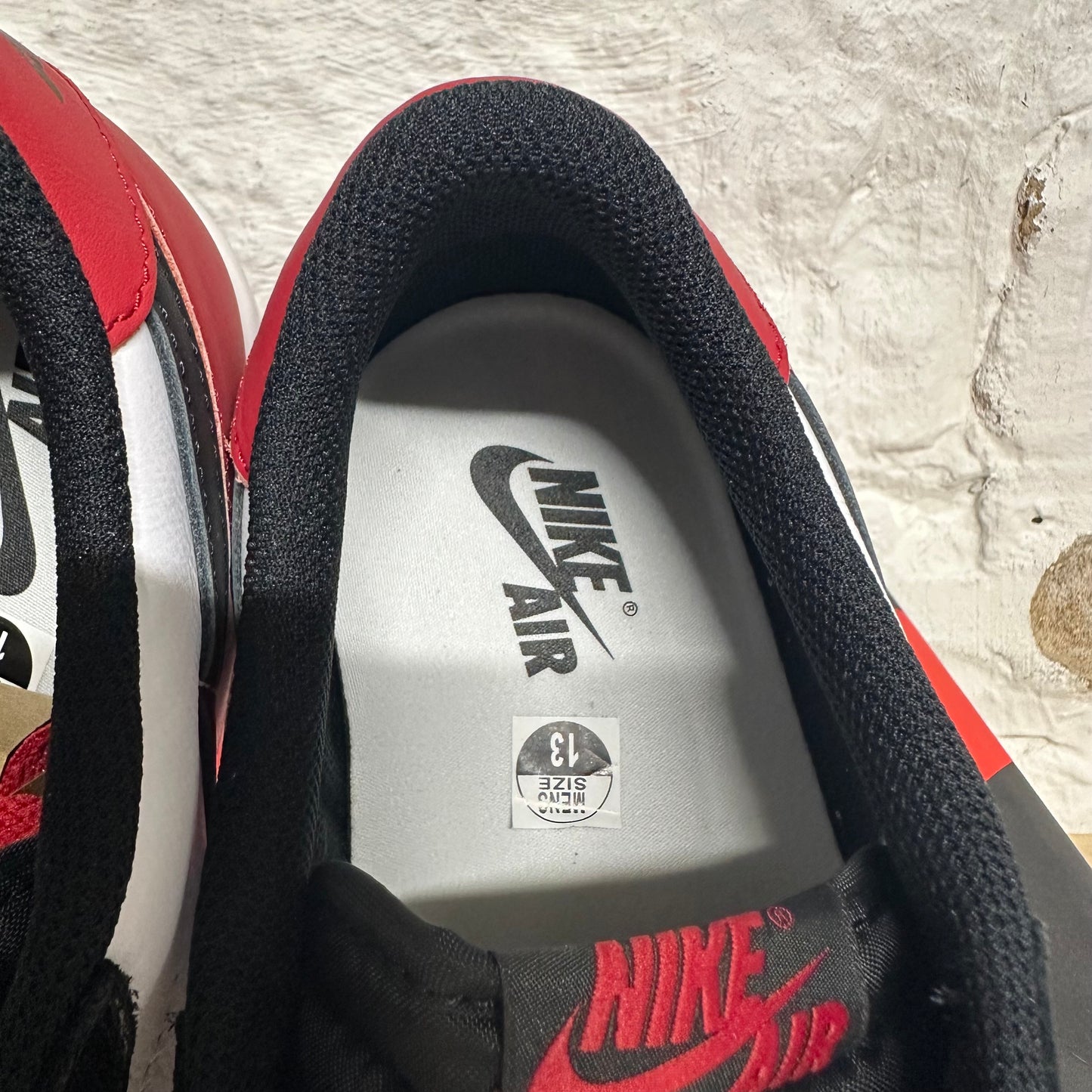 Air Jordan 1 Low Black Toe Sz 13 DS