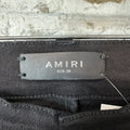 Amiri MX1 Black Leather Black Denim Jeans Sz 29