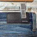 Amiri Knee Rip Dark Blue Denim Jeans Sz 30