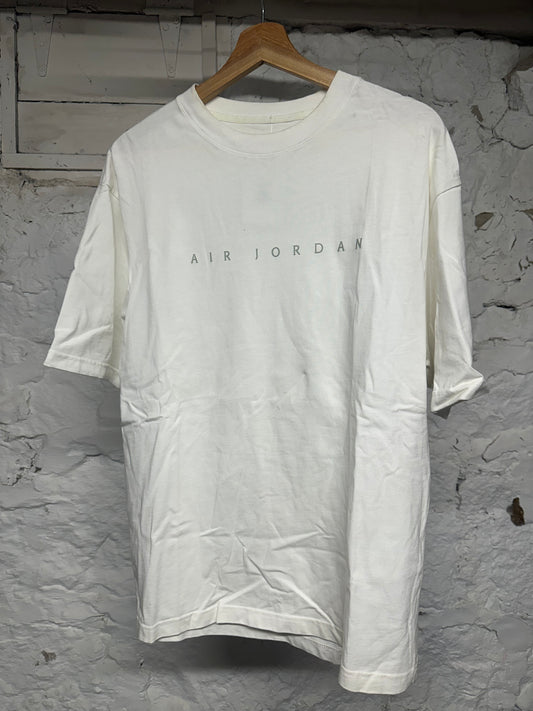 Air Jordan Union Spell Out White T-Shirt Sz M