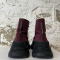 Alexander Mcqueen Maroon Black Tread Boot Sneaker Sz 4.5 (36.5)