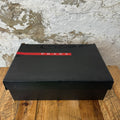Prada Americas Cup Dark Blue Patent Black Sneaker Sz 9.5
