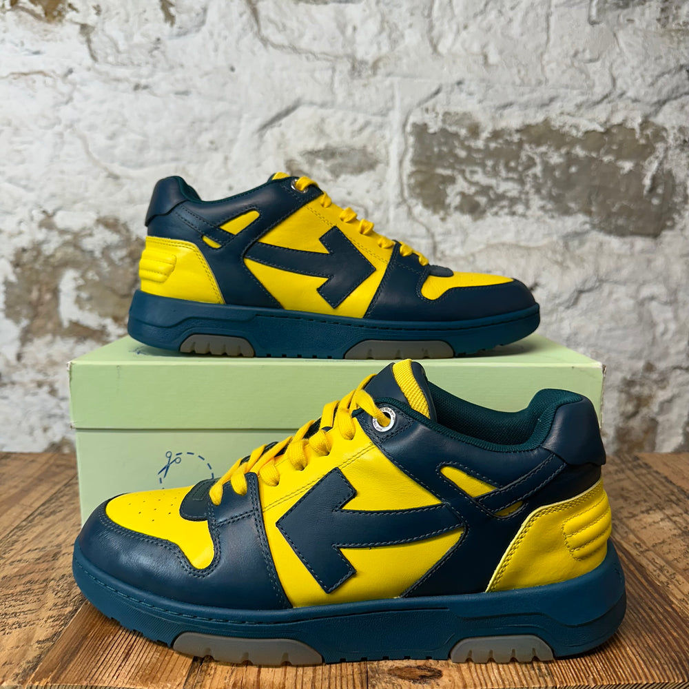Off-White Out Of Office Yellow Navy Sneaker Sz 10 (43)