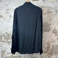 Saint Laurent Polka Dot Black Button Up Shirt Sz XL