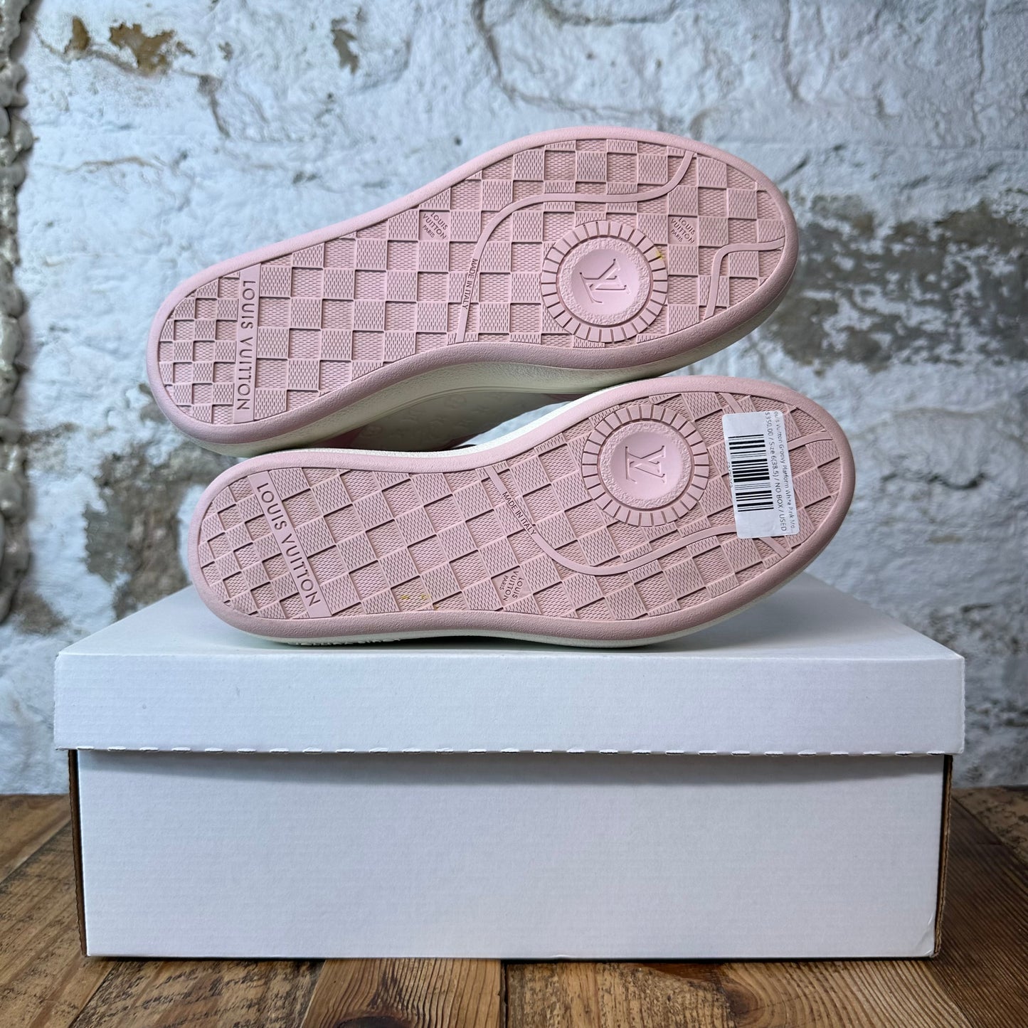 Louis Vuitton Groovy Platform White Pink Monogram Sneaker Sz 6 (38.5)