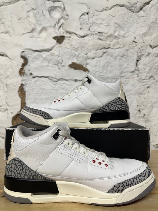 Air Jordan 3 White Cement Reimagined Sz 9.5