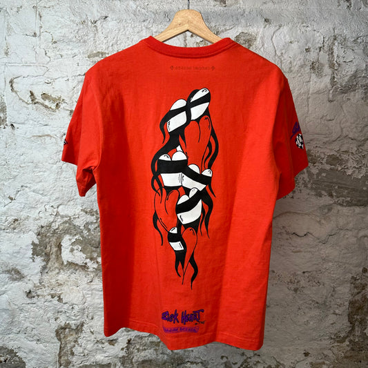 Chrome Hearts Matty Boy Spark T-shirt Orange Sz M