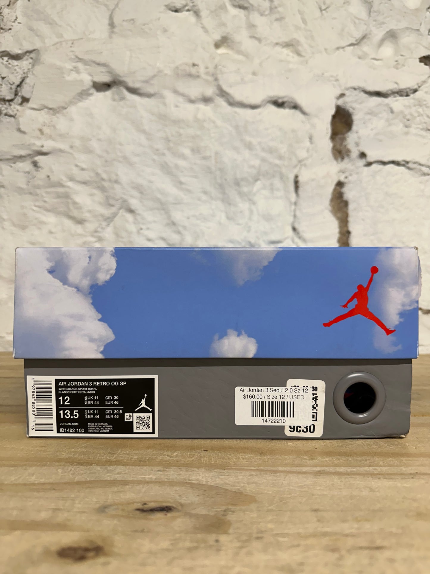 Air Jordan 3 Seoul 2.0 Sz 12