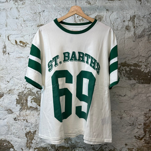 Rhude St Barths 69 Green White T-shirt Sz M