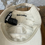 Palm Angels Black Spellout Cream Hat