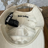 Palm Angels Black Spellout Cream Hat