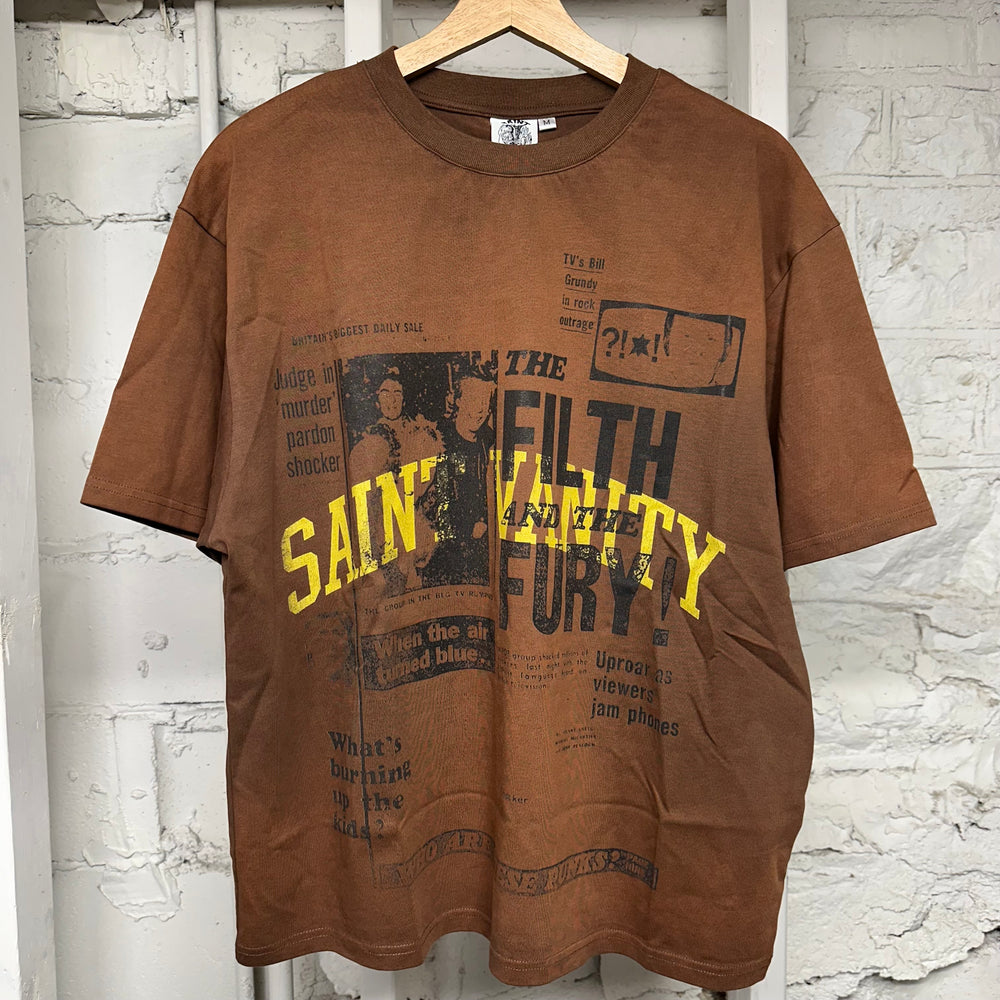 Saint Vanity Filth Brown T-Shirt Sz M