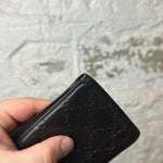 Gucci Dark Brown Embossed Monogram Bifold Wallet