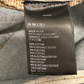 Amiri Quilted Patches Blue Denim Jeans Sz 38