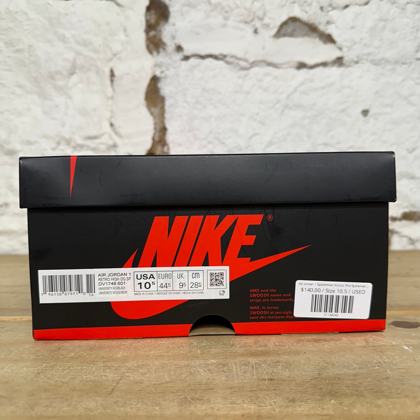 Air Jordan 1 High Spider-Man Across The Spiderverse Sz 10.5