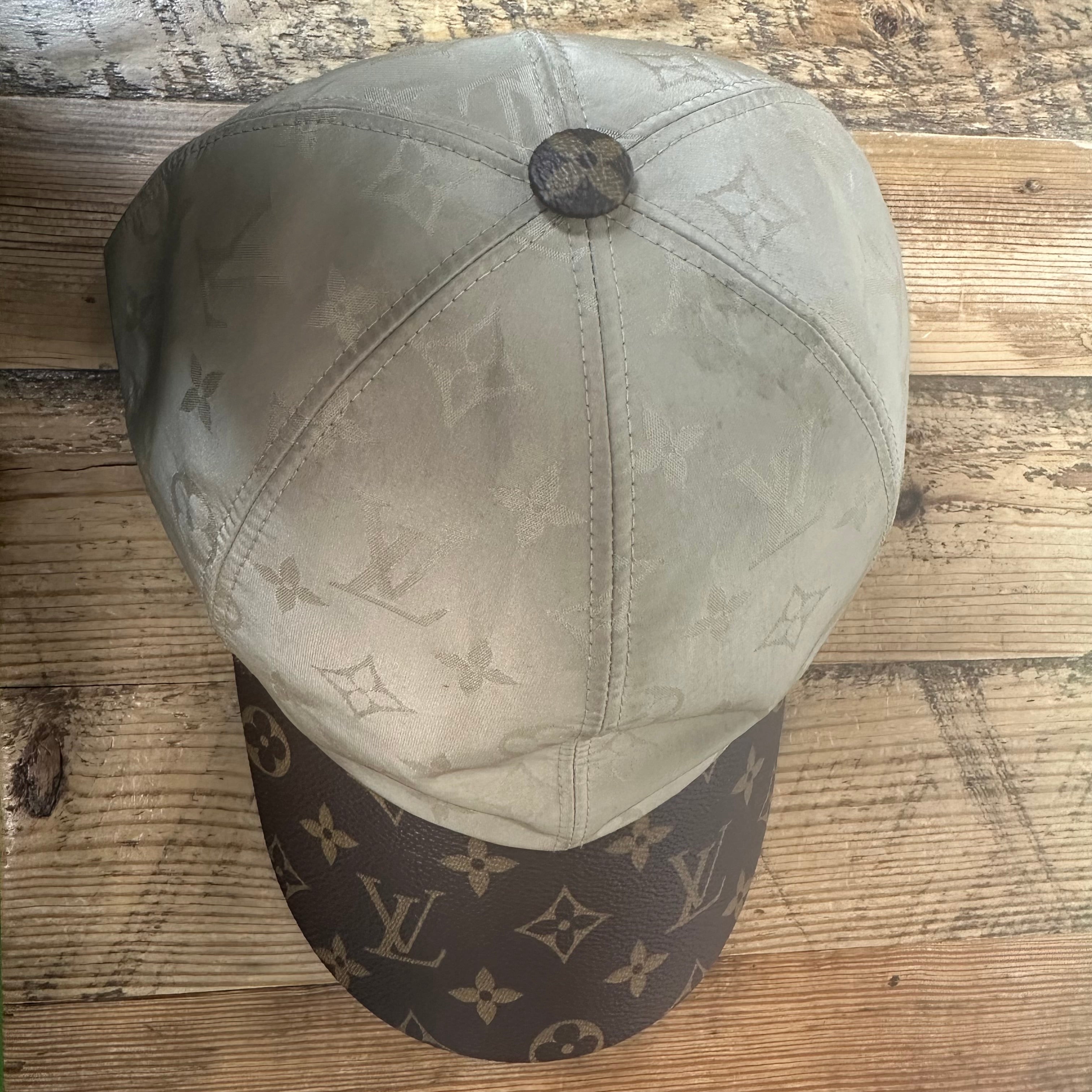 Louis Vuitton Beige Brown Monogram Hat Sz M W/ Box